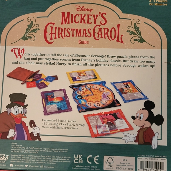 Funko Games Disney Mickey's Christmas Carol. Brand New in Box. - Picture 2 of 5